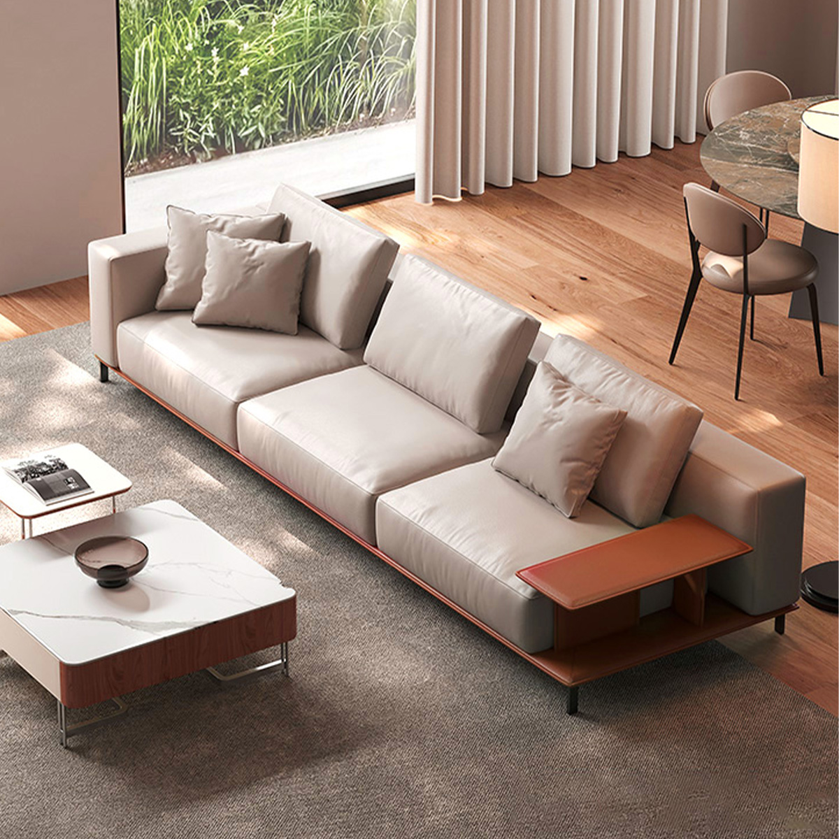 Office Furniture Luxury - Conjunto de Sofá e Mesa de