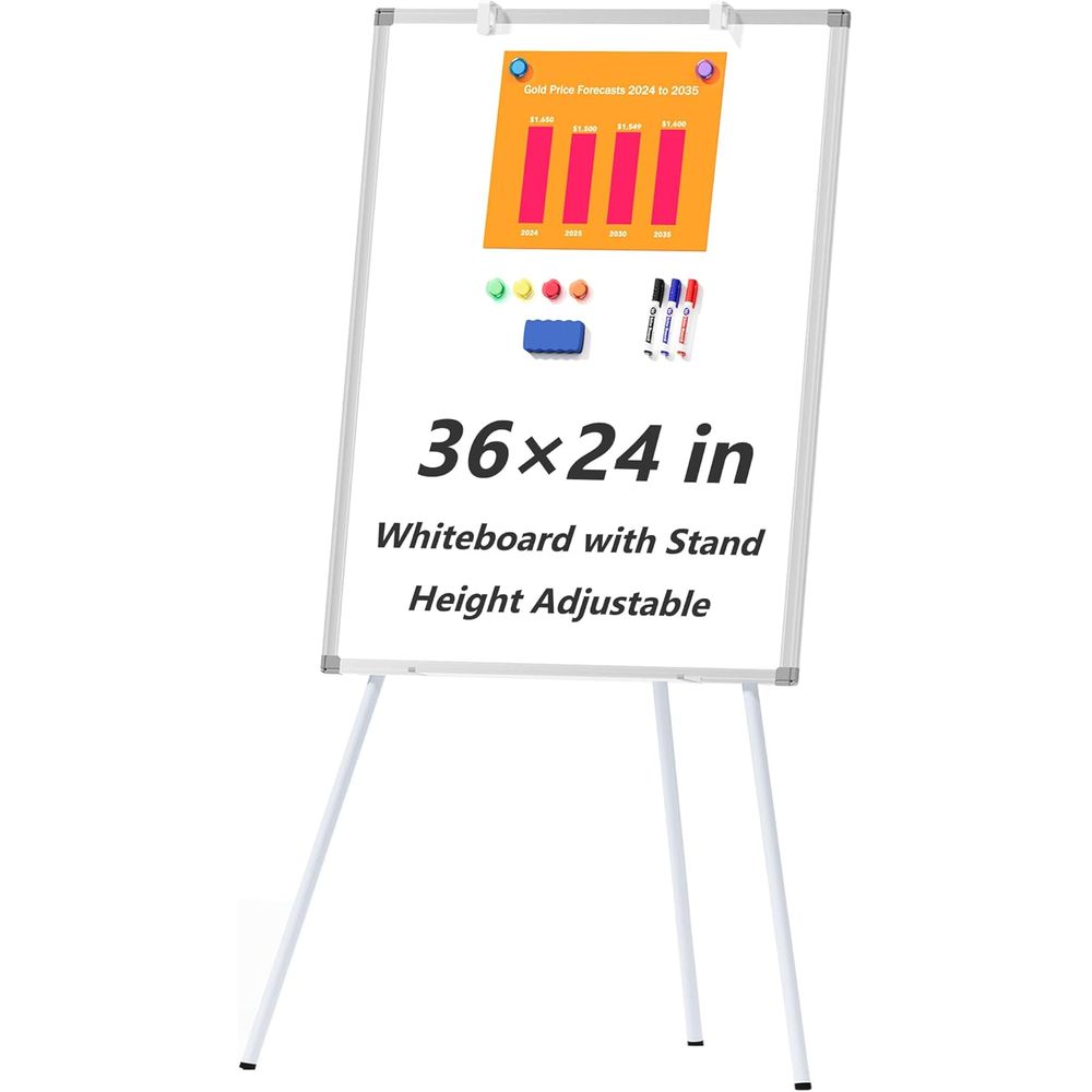Whiteboard Easel Tripod - Quadro branco grande com suporte, 36
