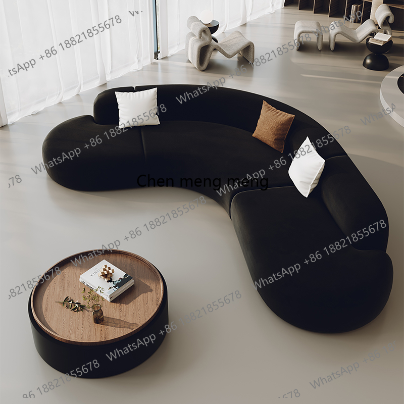 Office Furniture Luxury - Sofá Curvo de Luxo para Área