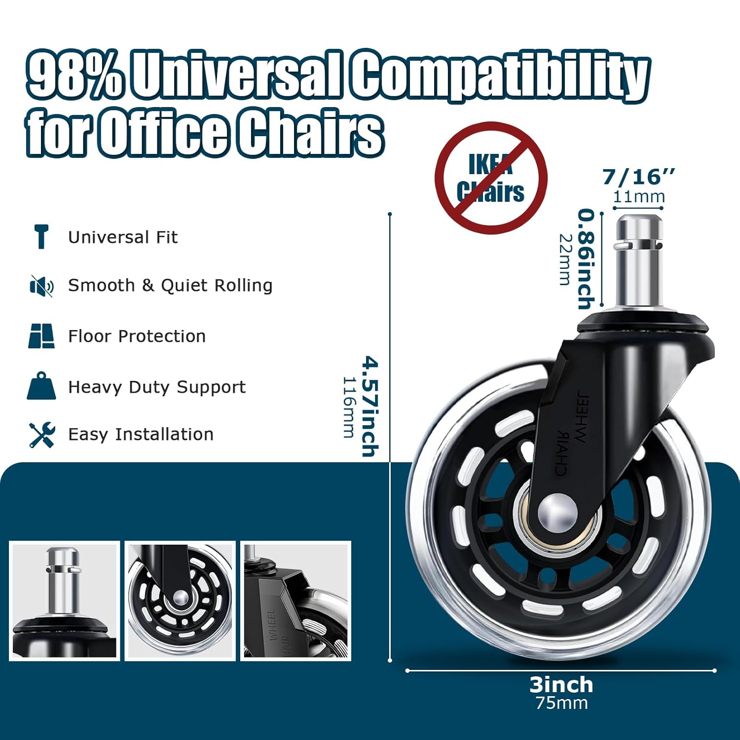Rodas para Cadeira de Escritór - Office Furniture Solutions avaliação e preço