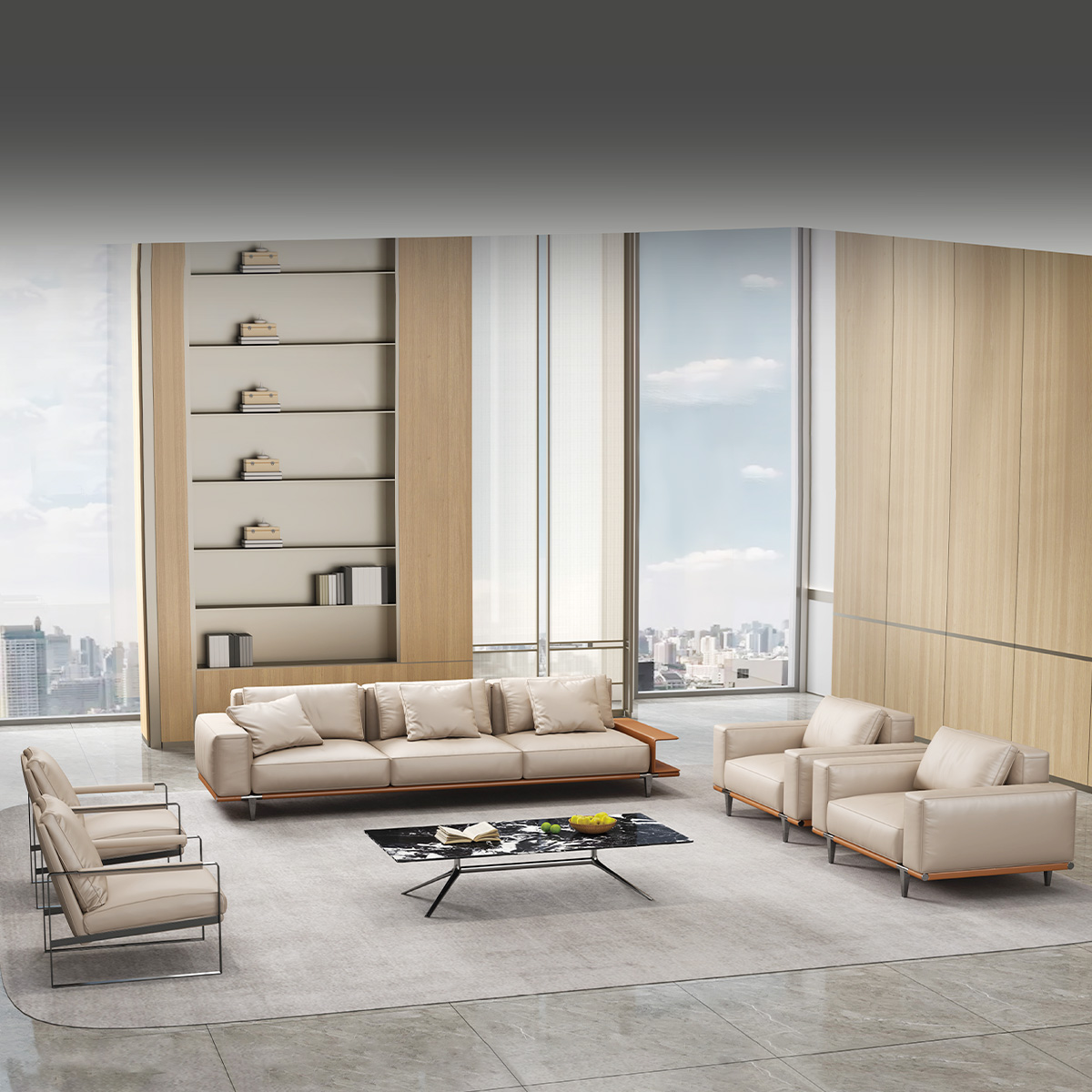 Conjunto de Sofá e Mesa de Cen - Office Furniture Luxury avaliação e preço